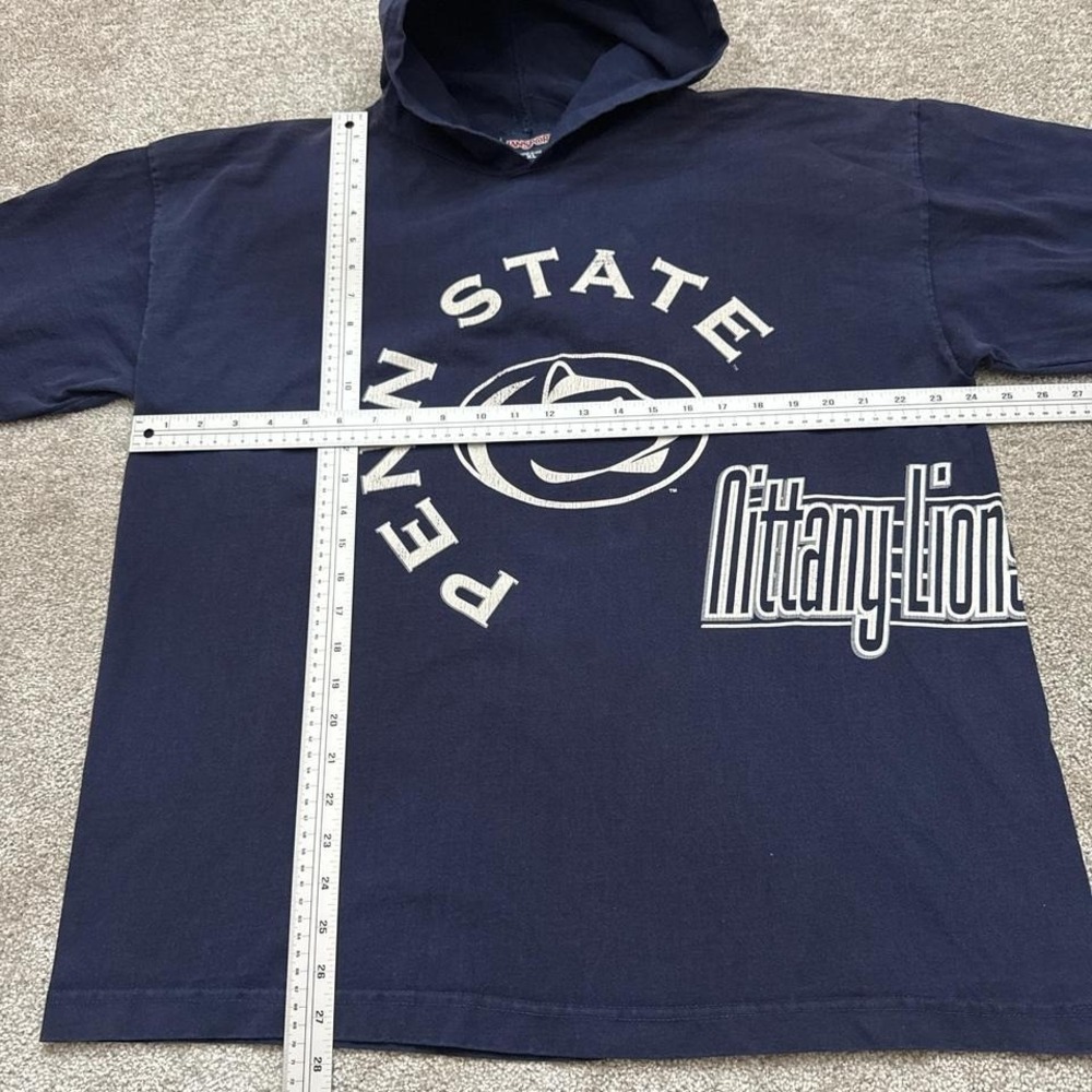 Vintage Penn State Wrap Around Print Hoodie Made in USA XL NCAA Sweatshirt - Picture 5 of 7